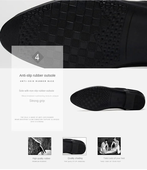 Men's Formal Leather Oxford Shoes for Business and Casual Occasions